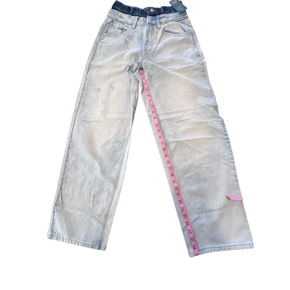 Wild Fable Denim Jeans Size 2 Distressed High Rise 2 Tone - Picture 3 of 6